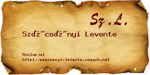 Szécsényi Levente névjegykártya